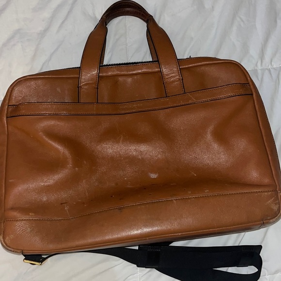 Coach Bags Coach Leather Laptop Bag In Tan Preowned Poshmark